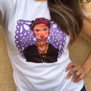 Frida Fashion illustration soft shirt sizes M & L